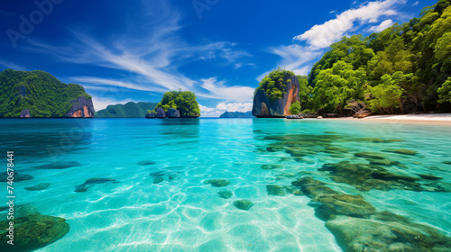 Beaches on this Thai island have beautiful clear water. © Mishab