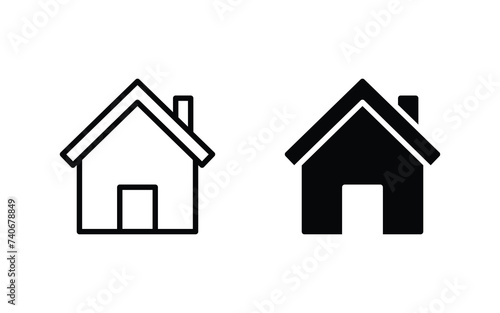 Home icon set. house icon, Web home icon vector illustration
