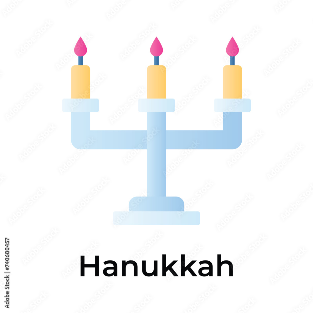 Get this amazing icon of candles in modern style, Hanukkah day vector design Get this amazing icon of candles in modern style, Hanukkah day vector design