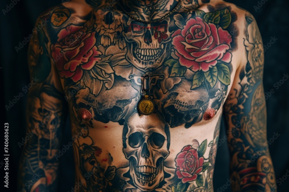 Japanese-Style Tattooed Male Japanese-Style Tattooed Male
