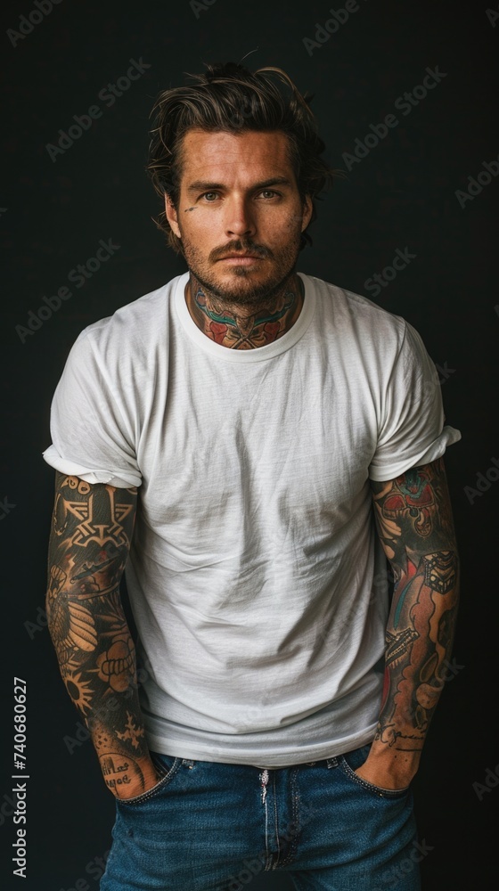 Personal expression: tattoo in a man, symbol of individuality, unique identity and creative self-expression, body art and personal style, embracing diversity and authenticity Personal expression: tattoo in a man, symbol of individuality, unique identity and creative self-expression, body art and personal style, embracing diversity and authenticity
