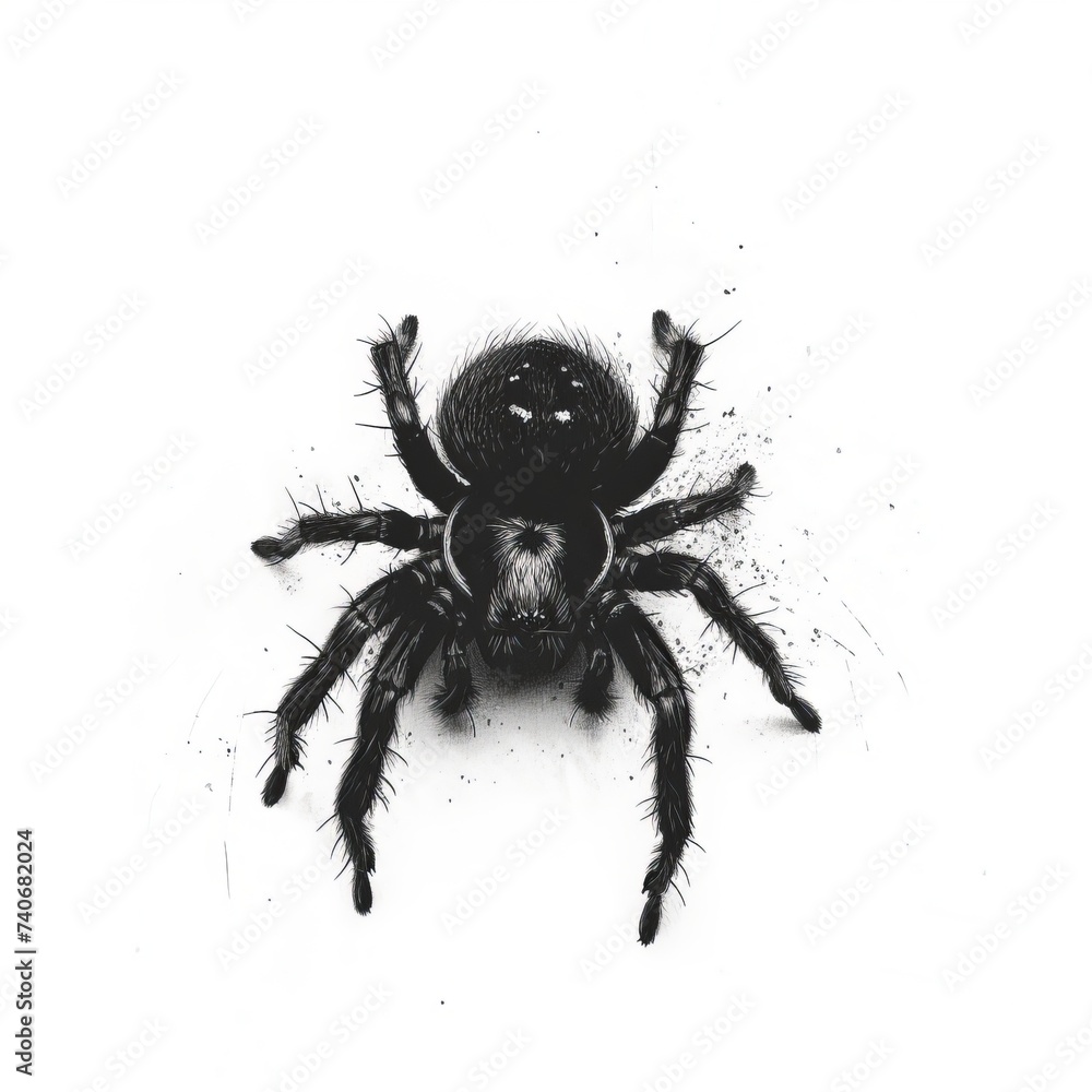 Obraz premium spider on a light background.