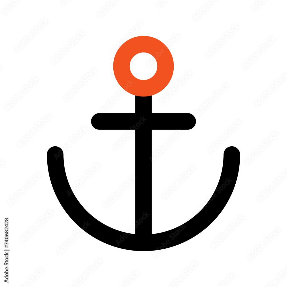 anchor line icon anchor line icon