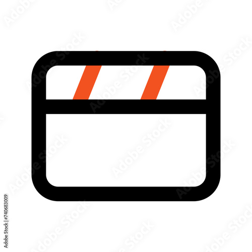 clapperboard line icon