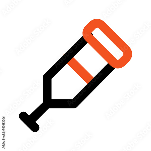 crutches line icon