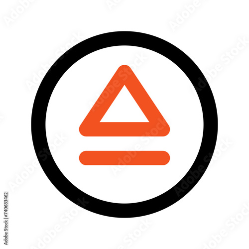 Картината върху платно eject line icon