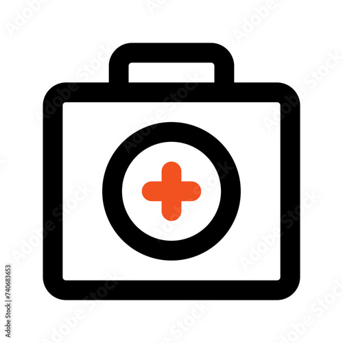 first aid kit line icon