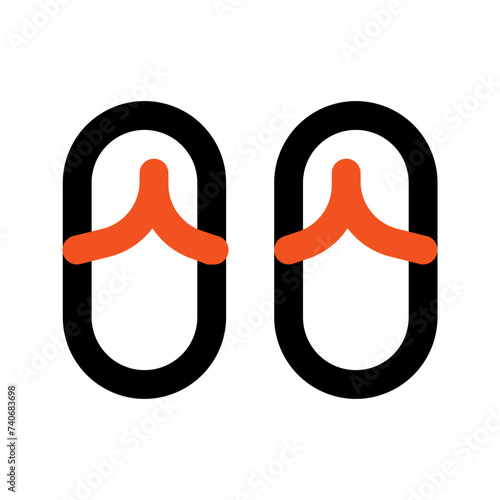 flip flops line icon