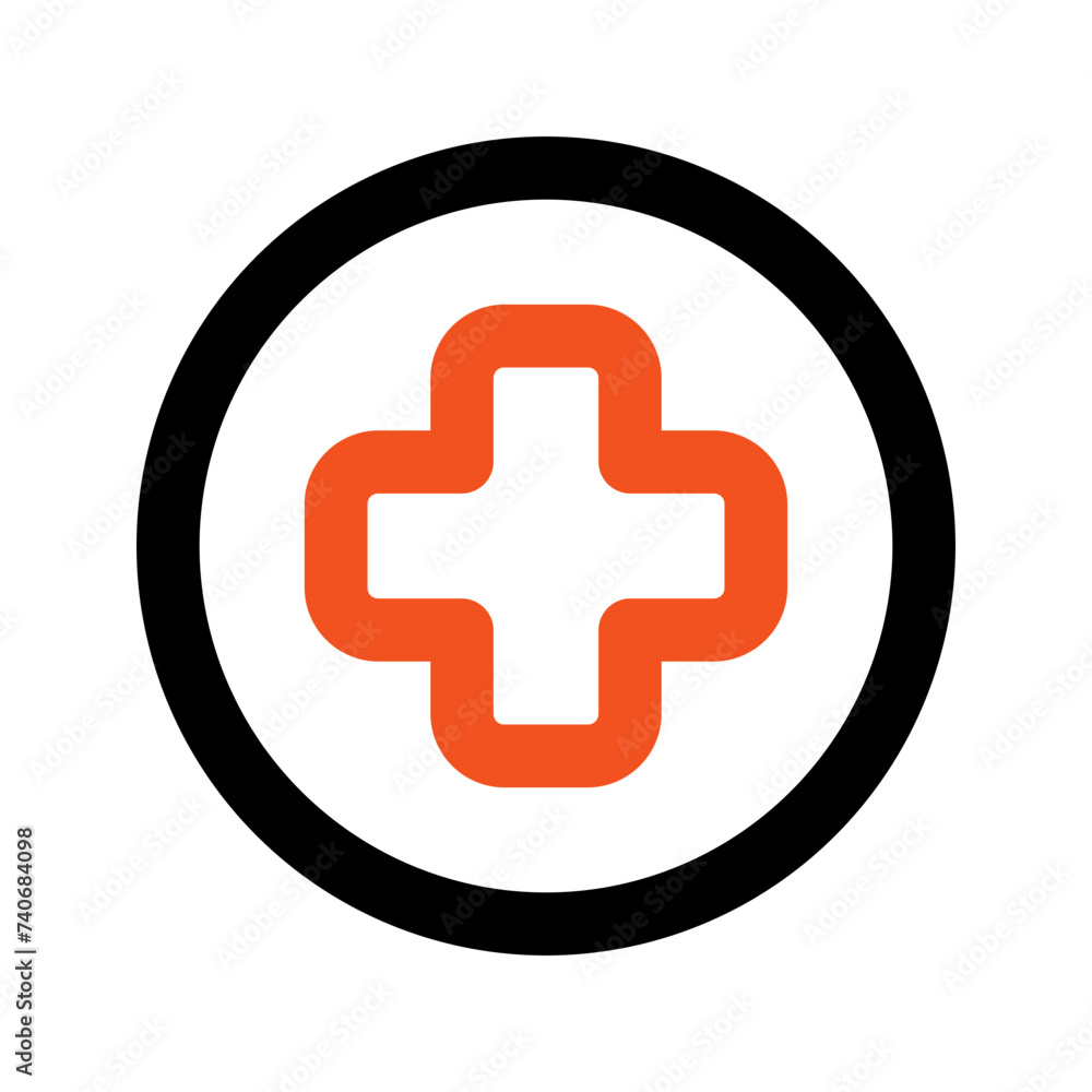 Fototapeta premium hospital sign line icon