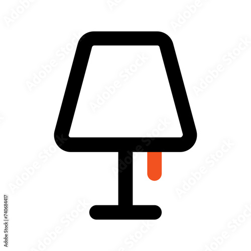 lamp desk line icon