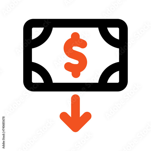 money withdrawal line icon