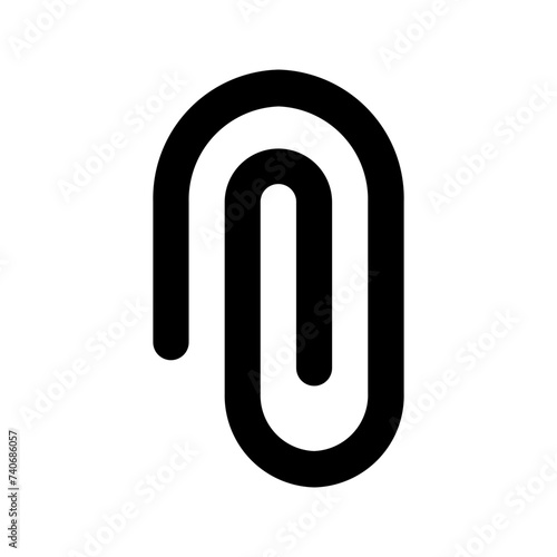 paper clip line icon