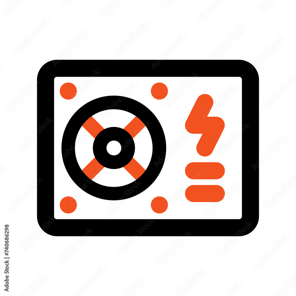 power supply line icon power supply line icon
