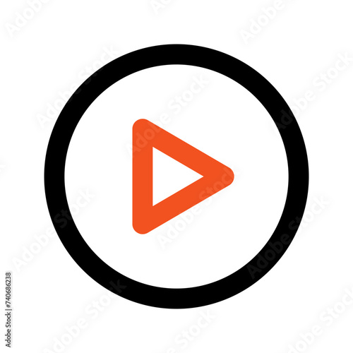 Free Download play button line icon - GFXLoad