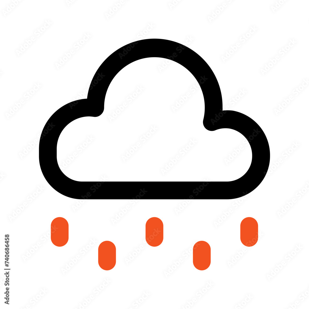 rain line icon rain line icon
