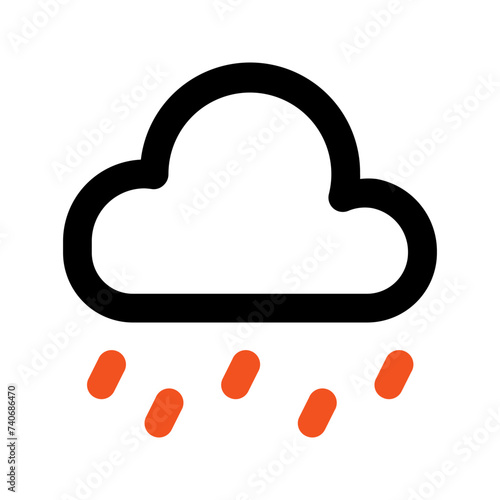 rainy line icon