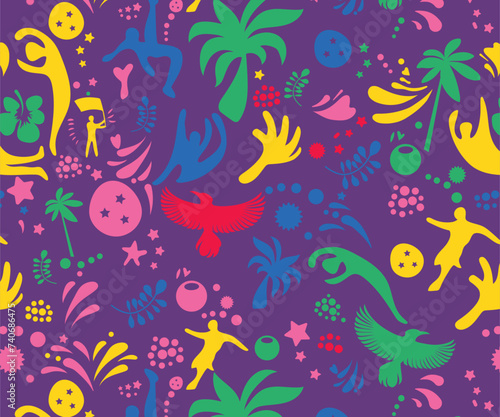 Carnival Sport Repeat Pattern Vector