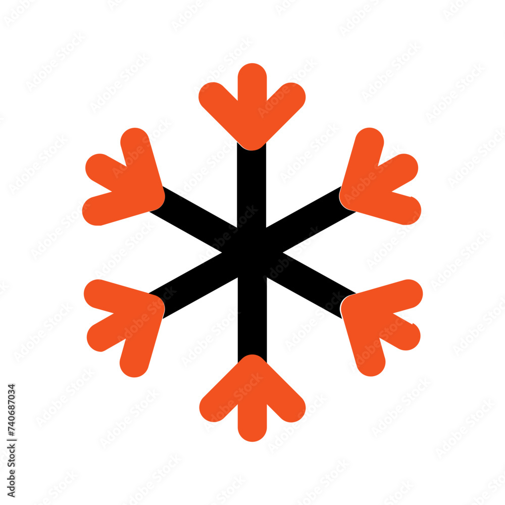 Obraz premium snowflake line icon