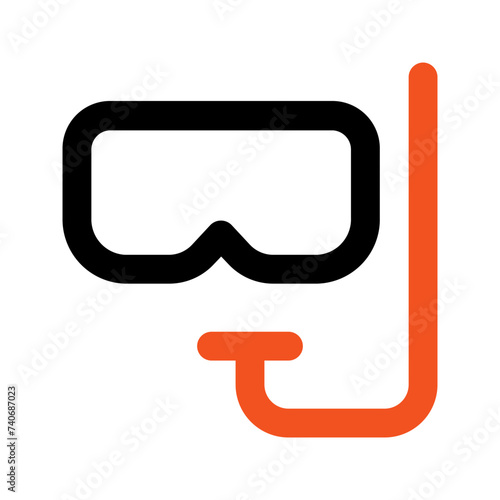 snorkel line icon