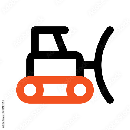 snowplow line icon