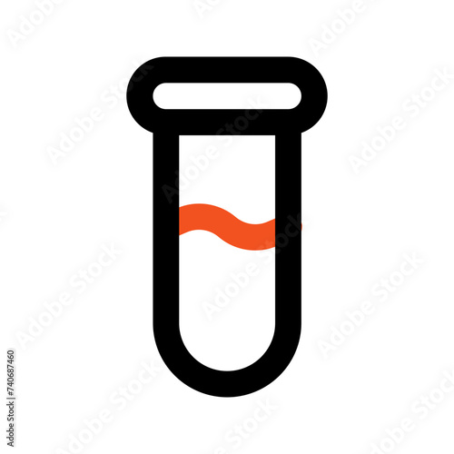 test tube line icon