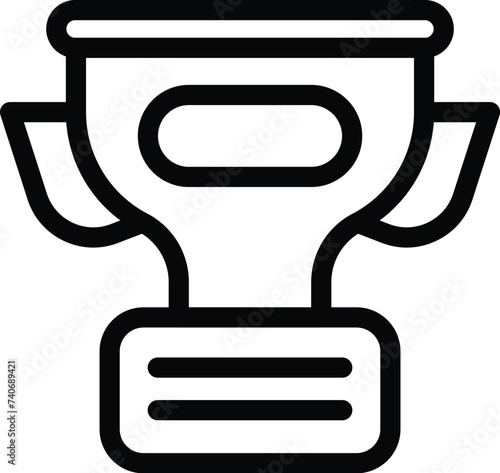Hockey cup icon outline vector. Ice competition award. Winter sport winner