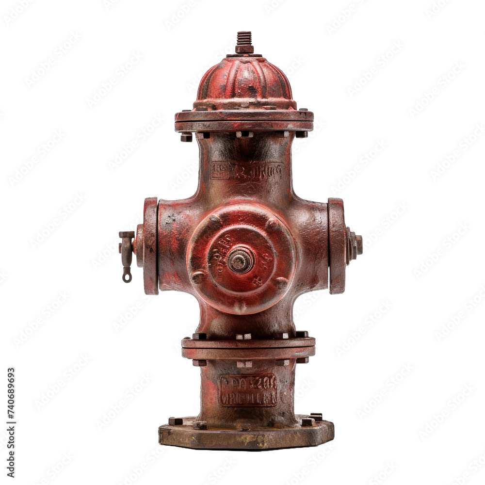 Old and rusty fire hydrant isolated on transparent background Old and rusty fire hydrant isolated on transparent background