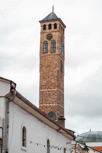 The Sarajevski Sahat Kula is an Ottoman clock tower in Sarajevo, Bosnia and Herzegovina photo