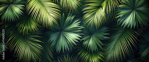 Green Leaves  Vibrant Foliage Texture with Refreshing Tropical Patterns  Bringing Freshness to Nature s Palette.