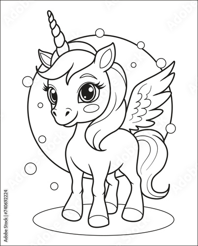 cute unicort coloring book for kids