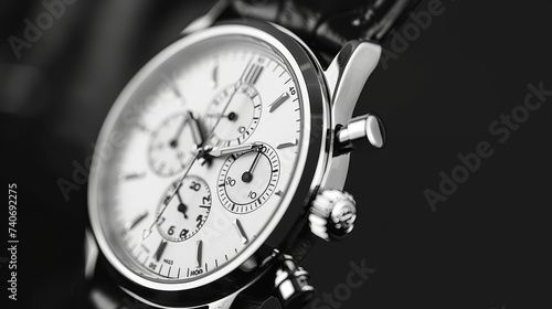 Exquisite luxury watch in close up, forming an artistic abstract background with stunning details.