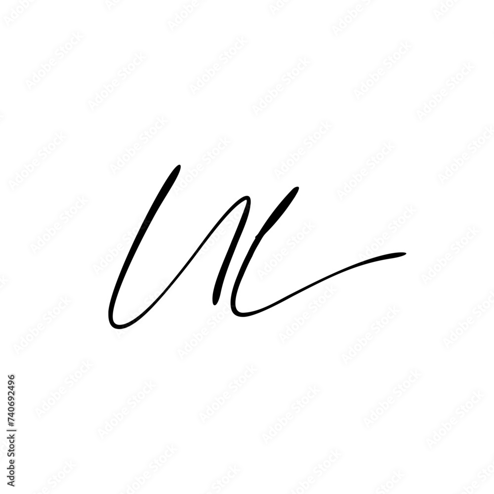 A hand-drawn signature logo design template A hand-drawn signature logo design template