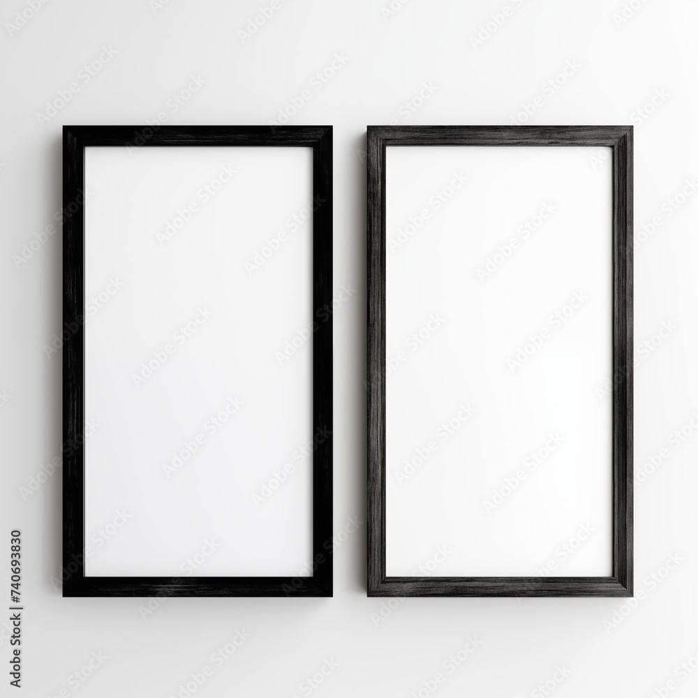 Vertical Picture Classical Black Frame Mockup hanging on White Wall Isolated Mockup HD, 4:5 ratio, poster frame mock up, 3d rendering Vertical Picture Classical Black Frame Mockup hanging on White Wall Isolated Mockup HD, 4:5 ratio, poster frame mock up, 3d rendering