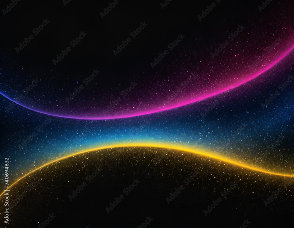 Abstract blue and gold wave particles bokeh background texture | Holiday concept background