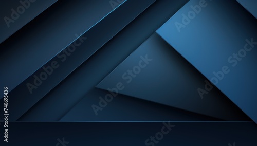 a dark blue background with two triangles