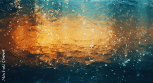 colorful abstract background, in the style of luminosity of water, dark sky-blue and light amber
