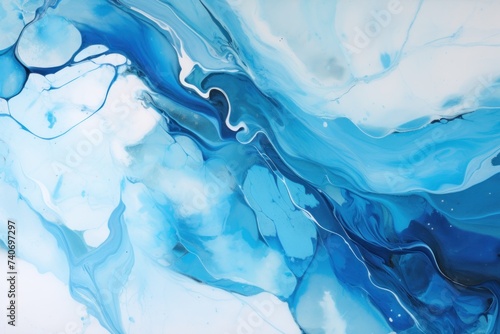 an abstract image of blue water with white