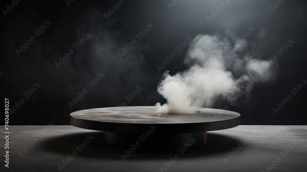 black marble coffee table and smoke