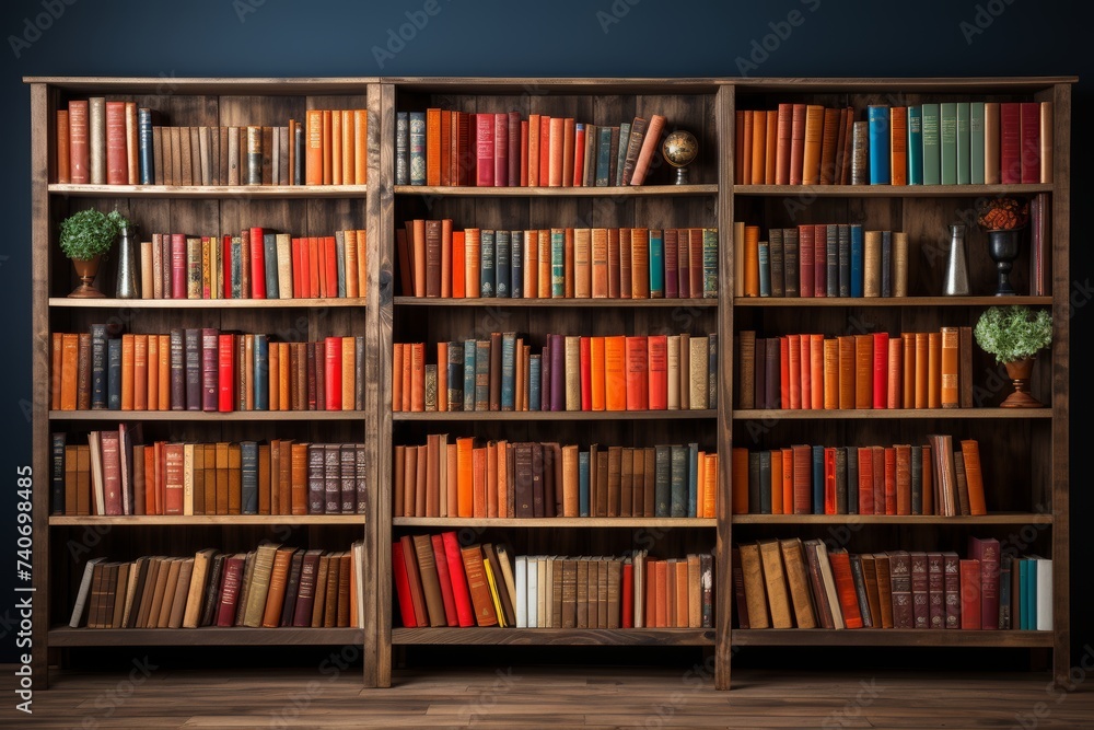 background of books on the shelves in the library background of books on the shelves in the library