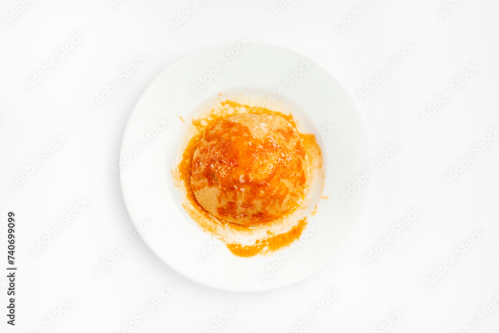 Top view of a dessert isolated on white background. Top view of a dessert isolated on white background.