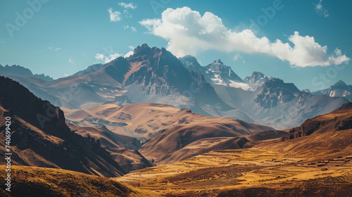 Bolivian mountains landscape in Bolivia.
