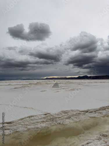 Lithium brine evaporation ponds in the altiplano in Jujuy Province, Argentina
