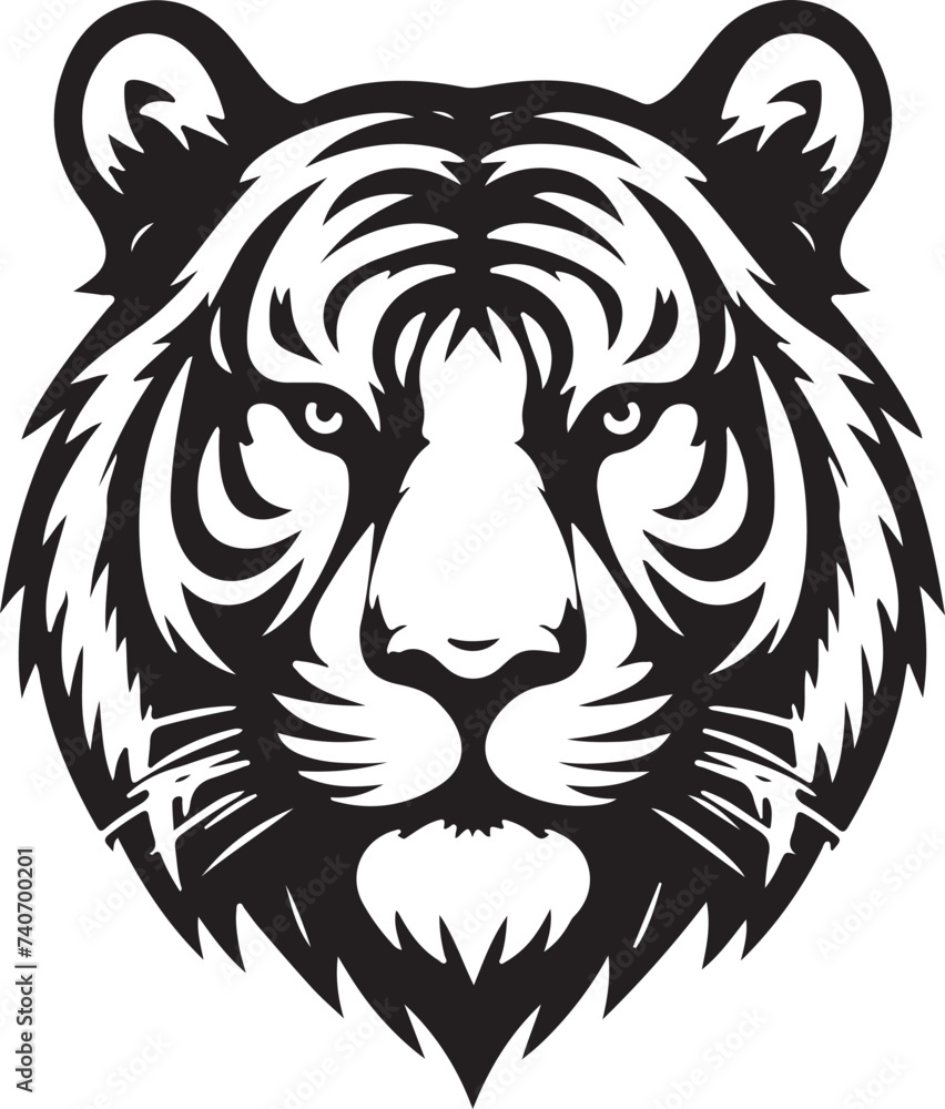 Best Tiger Head vector, Silhouette, illustration. 