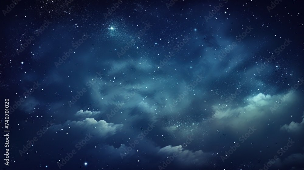 outer space night sky with clouds and stars abstract background, beautiful Night Sky Image