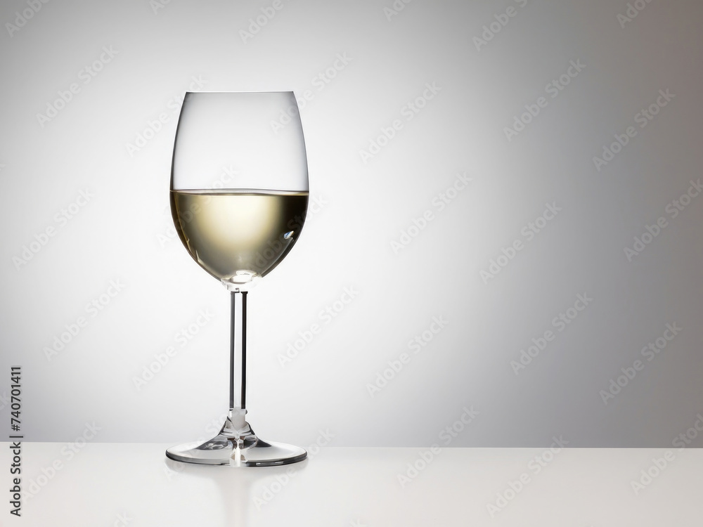 glass of white wine, flute of champagne glass of white wine, flute of champagne