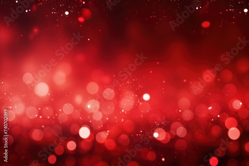 red christmas background with glitter and shimmering lights 