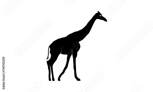 Giraffe illustration silhouette design vector