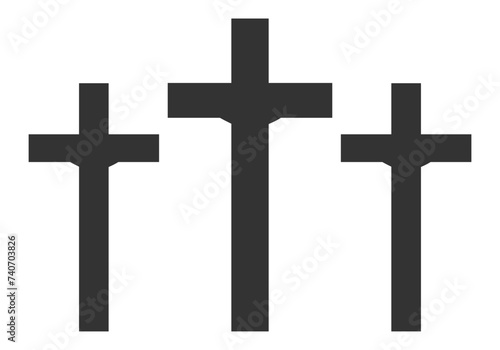 Icono negro de cruces de semana santa.
