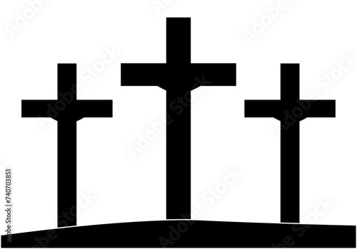 Icono negro de cruces de semana santa.