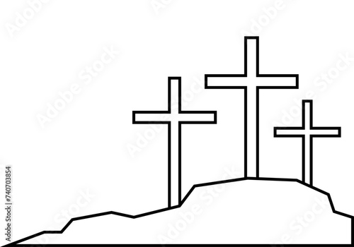 Icono negro de cruces de semana santa.